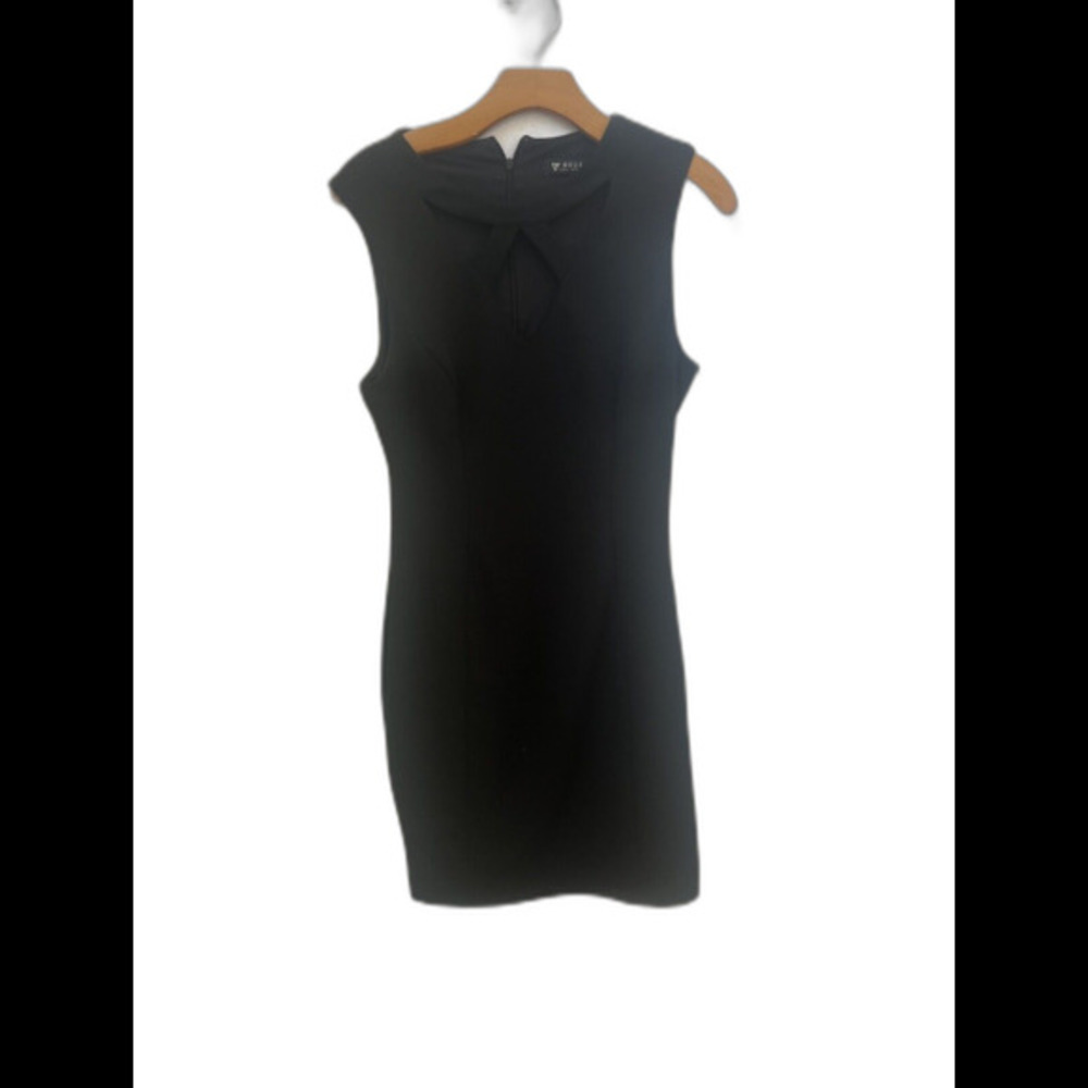 WOMENS GUESS SOLID BLACK SLEEVELESS DRESS SIZE 8 (L4)
